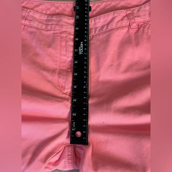J.Crew Factory Favorite Fit Peach Pink Straight  Cropped Cotton Pants Size 12 - Picture 7 of 10